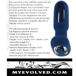 Evolved The Flapper Vibrating and Flapping Butt Plug with Remote Anal - Exotic & Unique Butt Plugs Buy in Singapore LoveisLove U4Ria