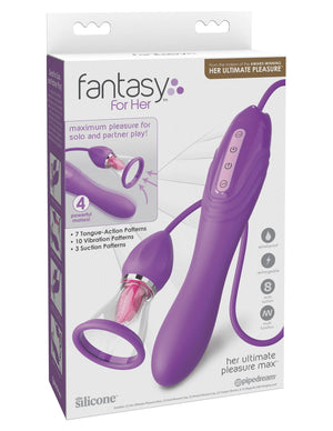 Fantasy For Her Her Ultimate Pleasure MAX Tongue-Action, Suction and G-Spot Vibrator For Her - Clitoral & Vaginal Pumps Buy Sex Toys in Singapore LoveisLove U4Ria