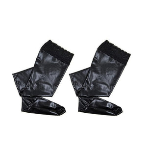 Faux Leather Stockings With Anti-slip Lace Trim Small or Medium Buy in Singapore LoveisLove U4Ria