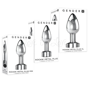 Gender X Rockin' Metal Anal Plug Rechargeable Vibrating Aluminum Silver Buy in Singapore LoveisLove U4Ria