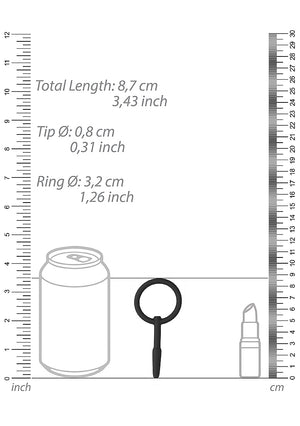 Shots Ouch! Urethral Sounding Hollow Silicone Plug 8 mm Buy in Singapore LoveisLove U4Ria