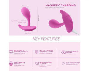 Honey Play Box Oly 2 Pressure Sensing App-Enabled Wearable Clit And G-Spot Vibrator Pink Buy in Singapore LoveisLove U4Ria