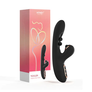 Honey Play Box Tickler Wiggling G-Spot Vibrator & Tapping Clitoral Stimulator Black Vibrators - Clit Stimulation & G-Spot