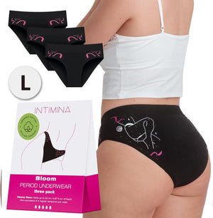 Intimina Bloom Period Underwear Heavy Flow MENSTRUATION PANTIES SMALL MEDIUM LARGE ONE PACK THREE PACK  Buy Sex Toys in Singapore LoveisLove U4Ria