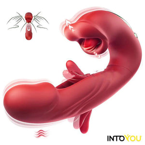 IntoYou Mouty App-Controlled Biting & Flipping Rabbit Vibrator Red Vibrators - Rabbit Vibrators Buy in Singapore LoveisLove U4Ria