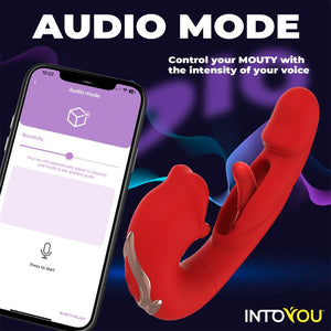 IntoYou Mouty App-Controlled Biting & Flipping Rabbit Vibrator Red Vibrators - Rabbit Vibrators Buy in Singapore LoveisLove U4Ria