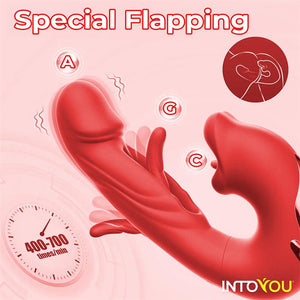 IntoYou Mouty App-Controlled Biting & Flipping Rabbit Vibrator Red Vibrators - Rabbit Vibrators Buy in Singapore LoveisLove U4Ria