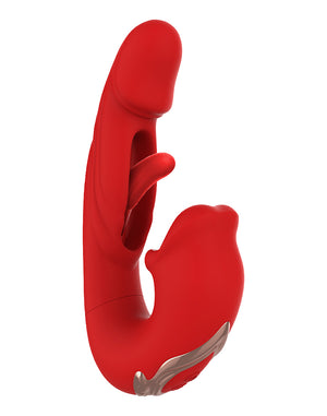 IntoYou Mouty App-Controlled Biting & Flipping Rabbit Vibrator Red Vibrators - Rabbit Vibrators Buy in Singapore LoveisLove U4Ria