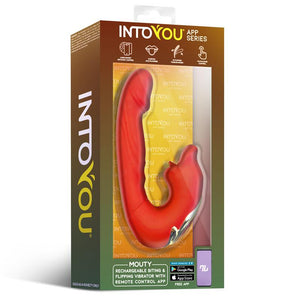 IntoYou Mouty App-Controlled Biting & Flipping Rabbit Vibrator Red Vibrators - Rabbit Vibrators Buy in Singapore LoveisLove U4Ria