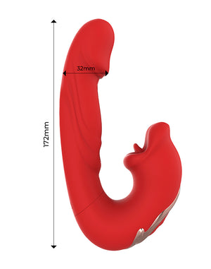 IntoYou Mouty App-Controlled Biting & Flipping Rabbit Vibrator Red Vibrators - Rabbit Vibrators Buy in Singapore LoveisLove U4Ria