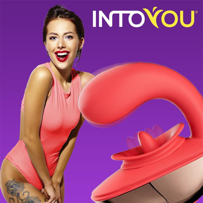 IntoYou Rondy App-Controlled G-Spot & Licking Tongue Vibrator Red