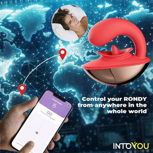 IntoYou Rondy App-Controlled G-Spot & Licking Tongue Vibrator Red Vibrators - Finger & Tongue Buy in Singapore LoveisLove U4Ria