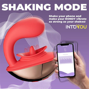 IntoYou Rondy App-Controlled G-Spot & Licking Tongue Vibrator Red Vibrators - Finger & Tongue Buy in Singapore LoveisLove U4Ria