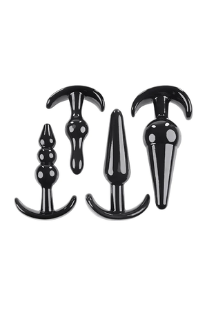 Selopa Intro To Plugs 4-Piece Anal Plug Set Black  Buy in Singapore LoveisLove U4Ria