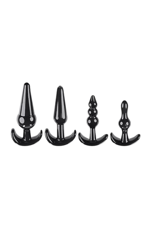 Selopa Intro To Plugs 4-Piece Anal Plug Set Black  Buy in Singapore LoveisLove U4Ria