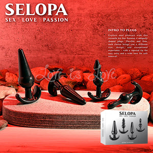 Selopa Intro To Plugs 4-Piece Anal Plug Set Black  Buy in Singapore LoveisLove U4Ria