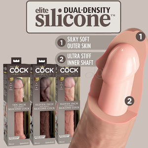KKing Cock Elite Silicone Dual-Density Cock 11 inch or 10 inch Buy in Singapore LoveisLove U4Ria