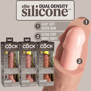 King Cock Elite Vibrating Silicone Dual-Density 6 Inch or 7 Inch with Remote Buy in Singapore LoveisLove U4Ria