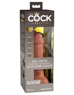 King Cock Elite Vibrating Silicone Dual-Density 6 Inch or 7 Inch with Remote Buy in Singapore LoveisLove U4Ria