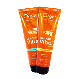 Orgie Lube Tube Vibe! Water Based with Vibration Effect, Sex On The Beach or Piña Colada 100 ML Lubes & Toy Cleaners - Water Based  Buy Sex Toys in Singapore LoveisLove U4Ria