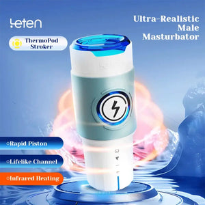 Leten Insulated Cabin Pro Automatic Telescopic Heating Male Masturbator Male Masturbators - Automatic Masturbators  Buy Sex Toys in Singapore LoveisLove U4Ria