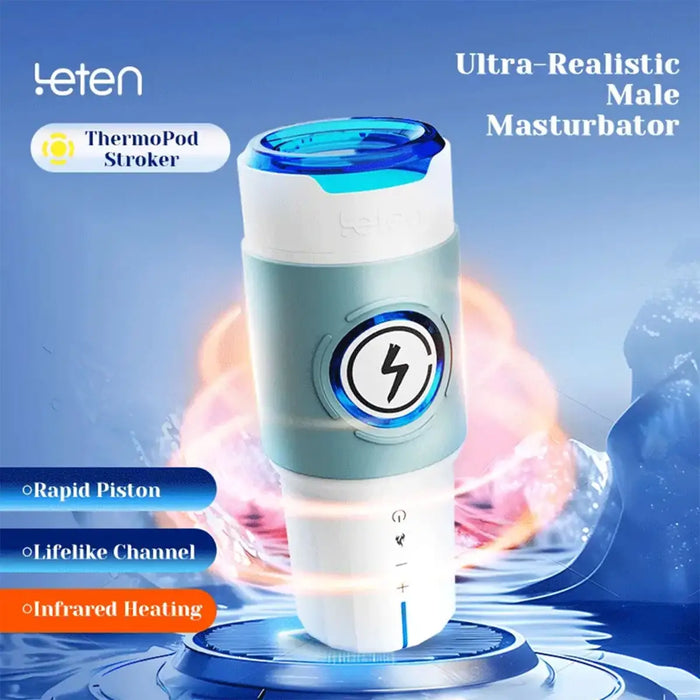 Leten Insulated Cabin Pro Automatic Telescopic Heating Male Masturbator