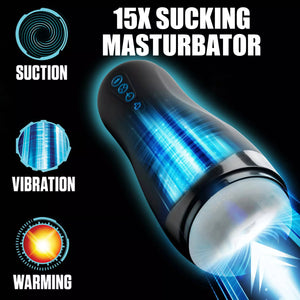 LoveBotz Auto Milker 15X Rechargeable Sucking & Heating Vibrating Masturbator Male Masturbators - Automatic Masturbators Buy Sex Toys in Singapore LoveisLove U4Ria