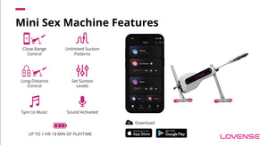 Lovense App-Controlled Thrusting Mini Sex Machine