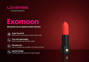 Lovense Exomoon Bluetooth Lipstick Bullet Vibrator App-Controlled