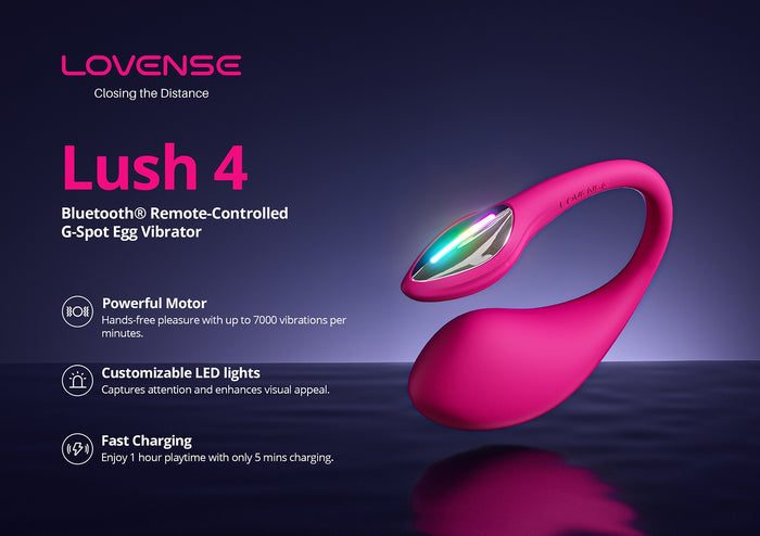 Lovense Lush 4 App-Controlled G-Spot Egg Vibrator