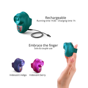 Love to Love Kisscool Tapping Finger Vibrator Iridescent Green Vibrators - Finger & Tongue Buy in Singapore LoveisLove U4Ria