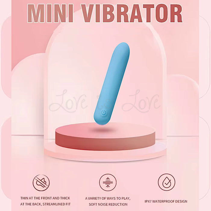 Mini Rechargeable Bullet Vibrator Blue