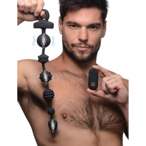 Master Series 21X Dark Rattler Vibrating Silicone Anal Beads with Remote Buy in Singapore LoveisLove U4Ria 