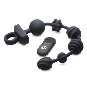 Master Series 21X Dark Rattler Vibrating Silicone Anal Beads with Remote Buy in Singapore LoveisLove U4Ria 