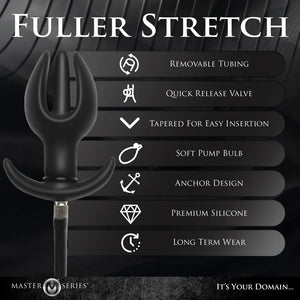 Master Series Ass Bound Anchor Inflatable Silicone Anal Plug Black Anal - Anal Inflatable Toys Buy Sex Toys in Singapore LoveisLove U4Ria