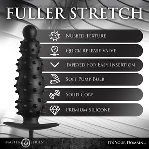 Master Series Ass Puffer Nubbed Inflatable Silicone Anal Plug Black Anal - Anal Inflatable Toys Buy Sex Toys in Singapore LoveisLove U4Ria