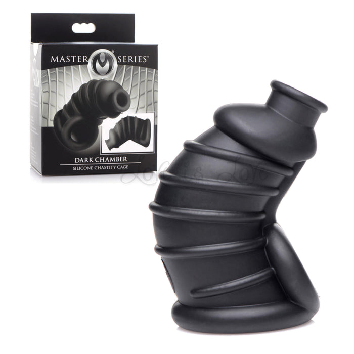 Master Series Dark Chamber Silicone Chastity Cage