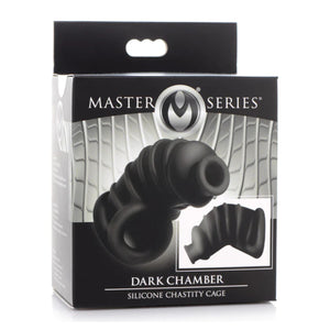 Master Series Dark Chamber Silicone Chastity Cage Buy in Singapore LoveisLove U4Ria 