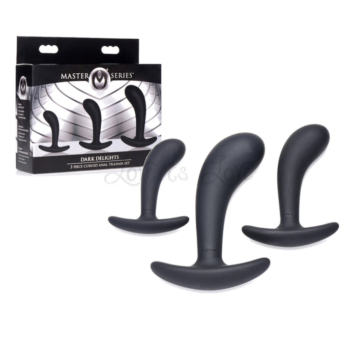 Master Series Dark Delights 3 Piece Curved Anal Trainer Set