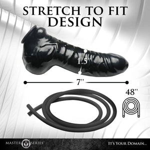 Master Series Guzzler Realistic Penis Sheath with Tube Black For Him - Penis Sheath/Sleeve Buy Sex Toys in Singapore LoveisLove U4Ria