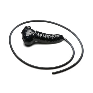 Master Series Guzzler Realistic Penis Sheath with Tube Black For Him - Penis Sheath/Sleeve Buy Sex Toys in Singapore LoveisLove U4Ria