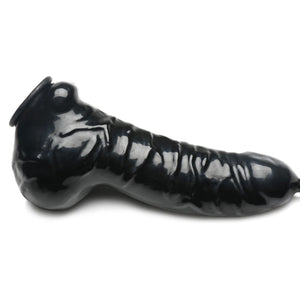 Master Series Guzzler Realistic Penis Sheath with Tube Black For Him - Penis Sheath/Sleeve Buy Sex Toys in Singapore LoveisLove U4Ria