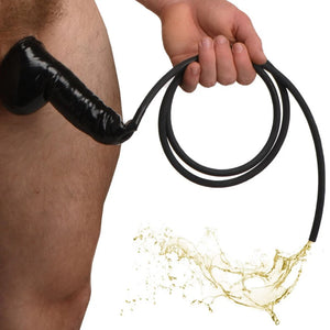 Master Series Guzzler Realistic Penis Sheath with Tube Black For Him - Penis Sheath/Sleeve Buy Sex Toys in Singapore LoveisLove U4Ria