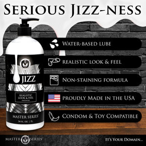 Master Series Jizz Unscented Water-Based Lubricant 16 oz or 34 oz Buy in Singapore LoveisLove U4Ria