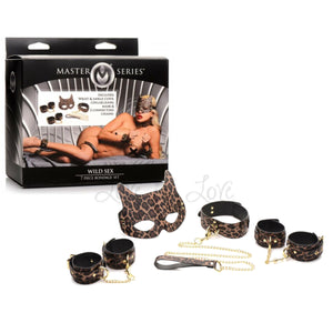 Master Series Leopard Print Wild Print 7 Piece Bondage Set Buy in Singapore LoveisLove U4Ria 