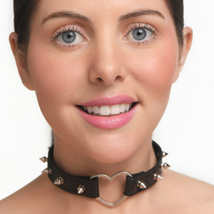 Master Series Spiked Heart Choker Pink or Black Bondage - Collars & Leash Buy in Singapore LoveisLove U4Ria