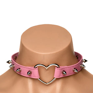 Master Series Spiked Heart Choker Pink or Black Bondage - Collars & Leash Buy in Singapore LoveisLove U4Ria