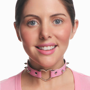 Master Series Spiked Heart Choker Pink or Black Bondage - Collars & Leash Buy in Singapore LoveisLove U4Ria