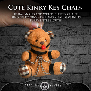 Master Series Teddy Bear Keychain BDSM or Gagged or Rope or Hooded Buy in Singapore LoveisLove U4Ria