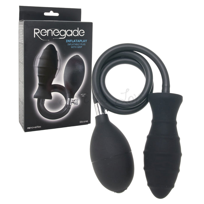 NS Novelties Renegade InflataPlay Inflatable Plug with Grip